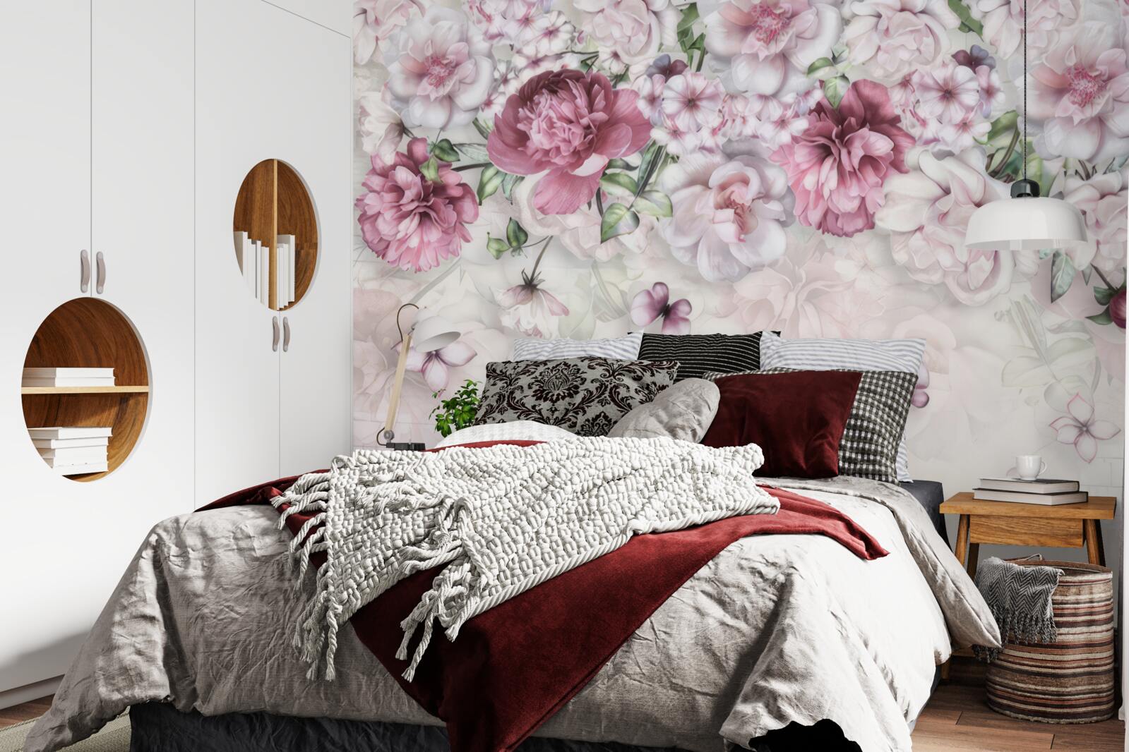 Fototapet bujori înfloriți într-o nuanță bogată de liliac