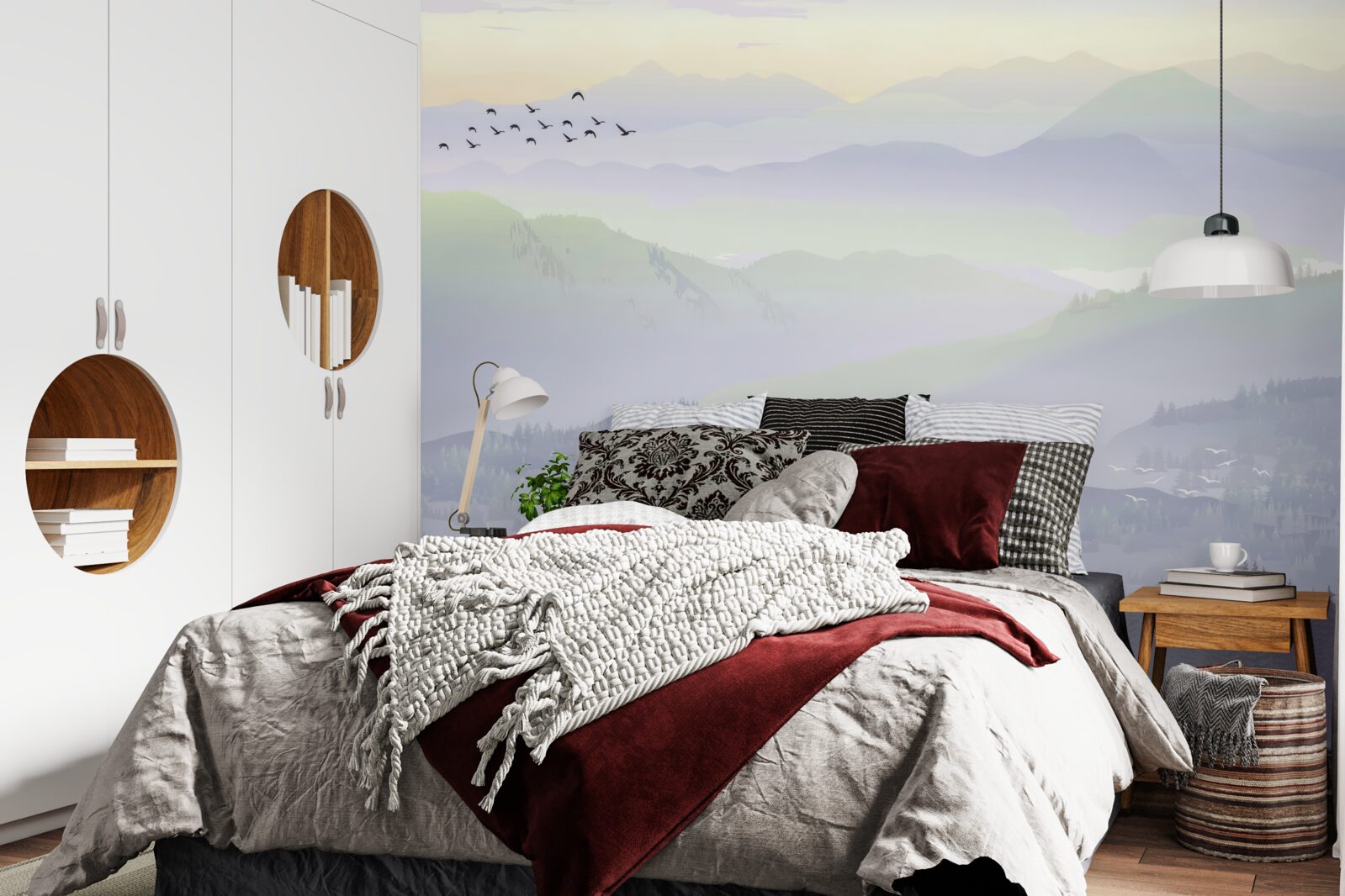 Fototapet păsările se întorc în pădurile adormite