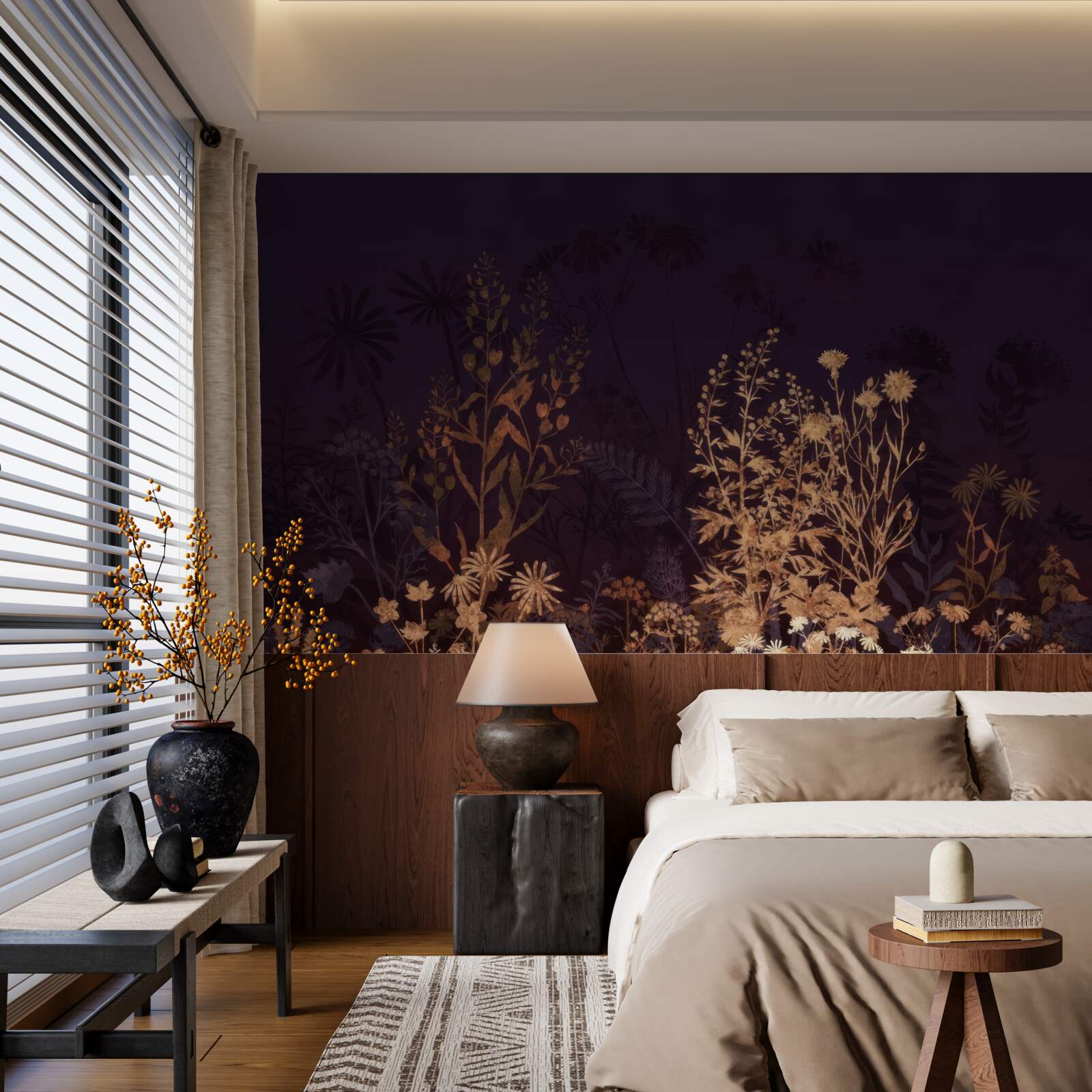 Fototapet Jungla adormită este luminată de lumina lunii