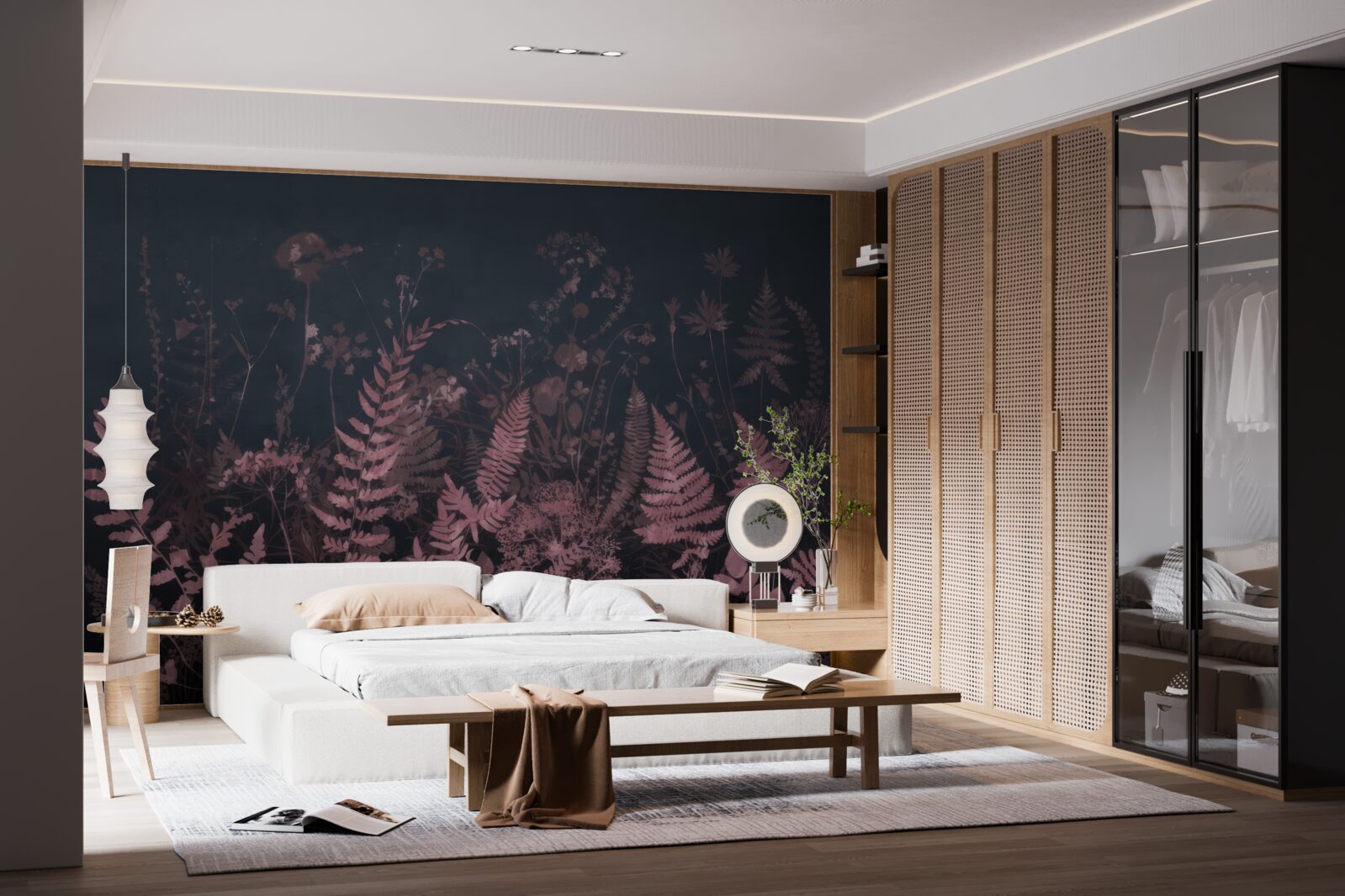 Fototapet ferigă purpurie subacvatică