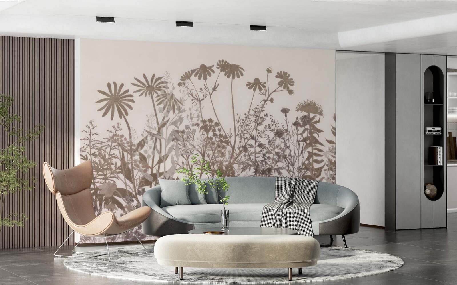 Fototapet Pajiște cu vegetație densă