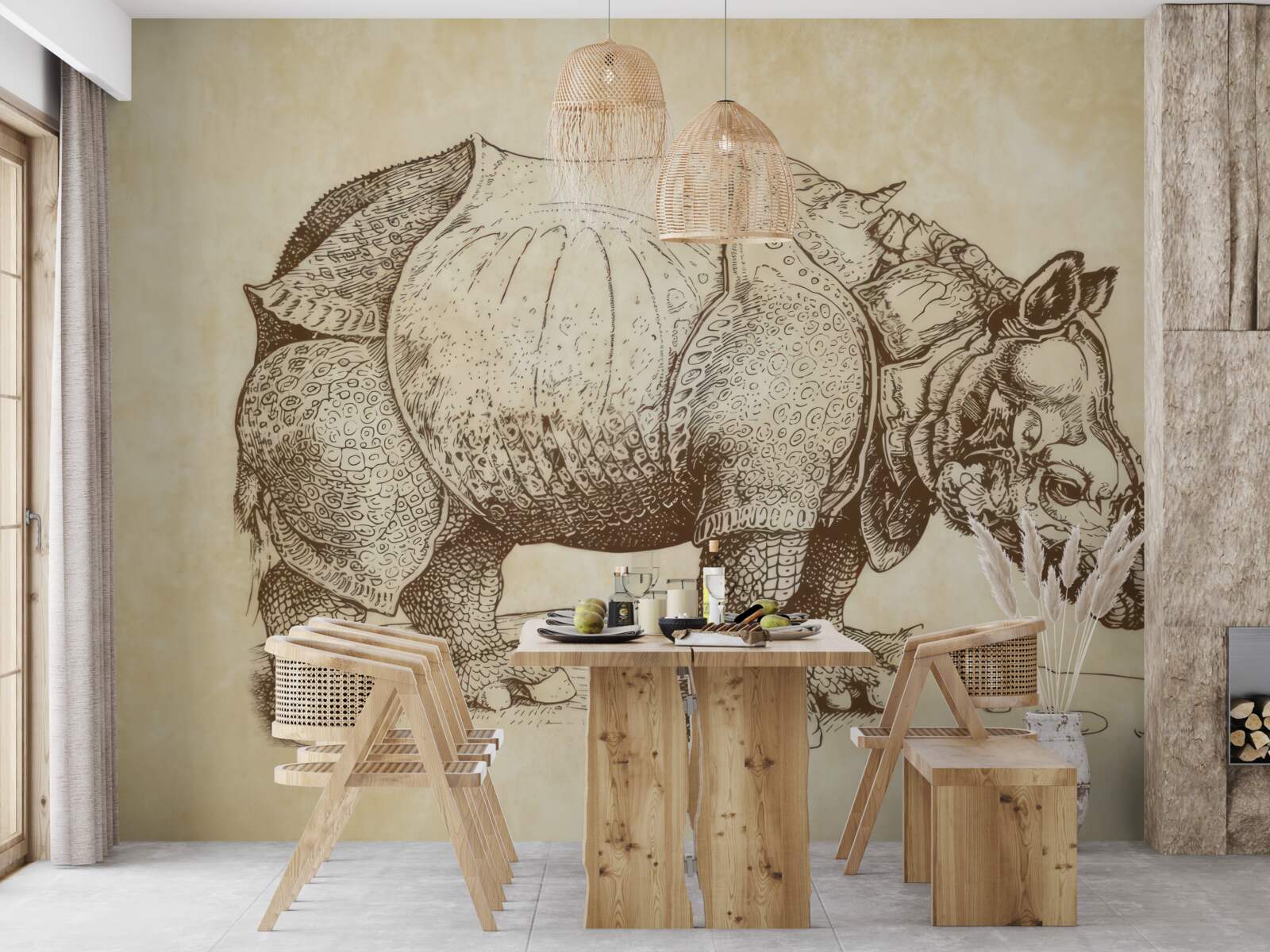 Fototapet rinocer puternic