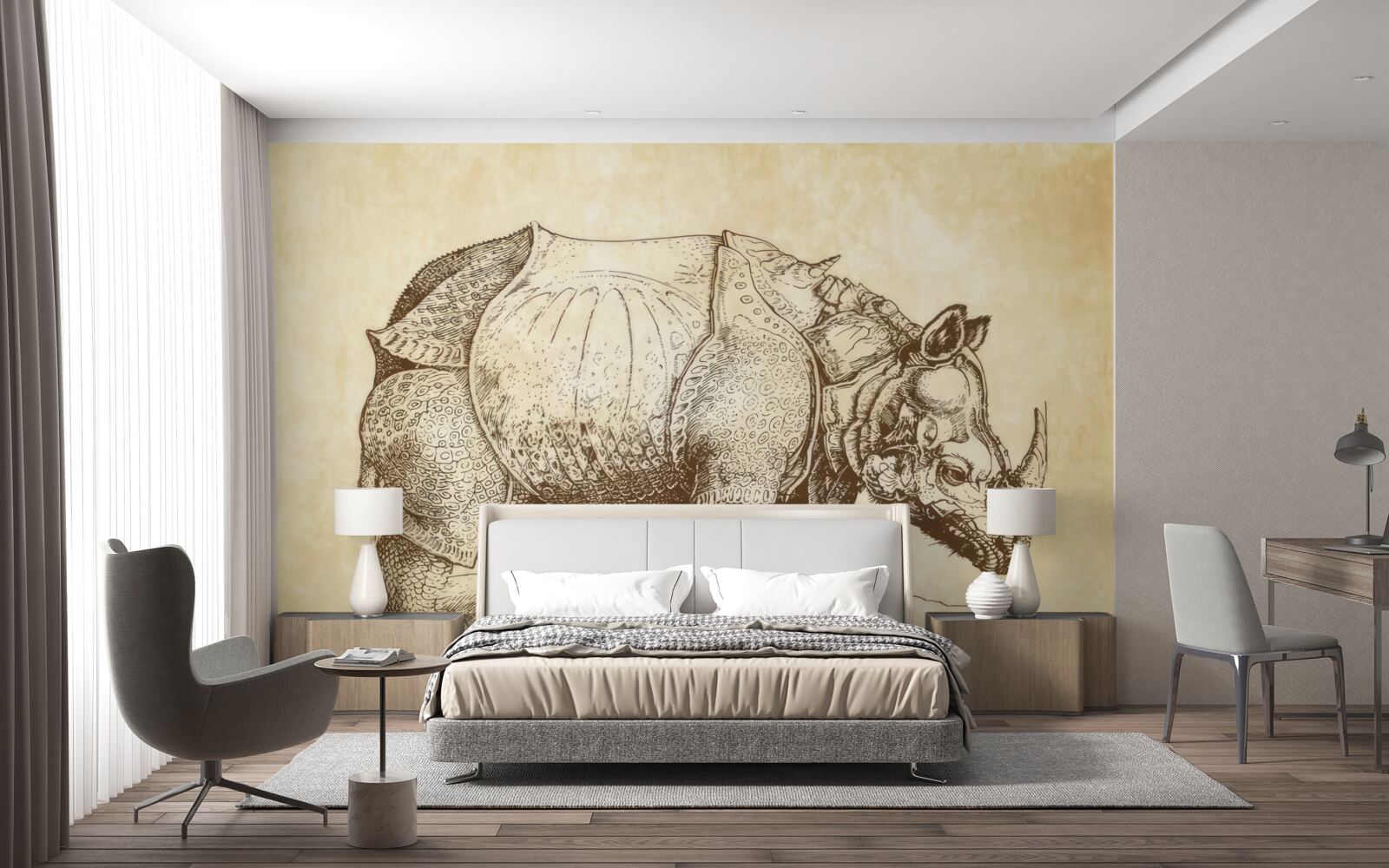 Fototapet rinocer puternic