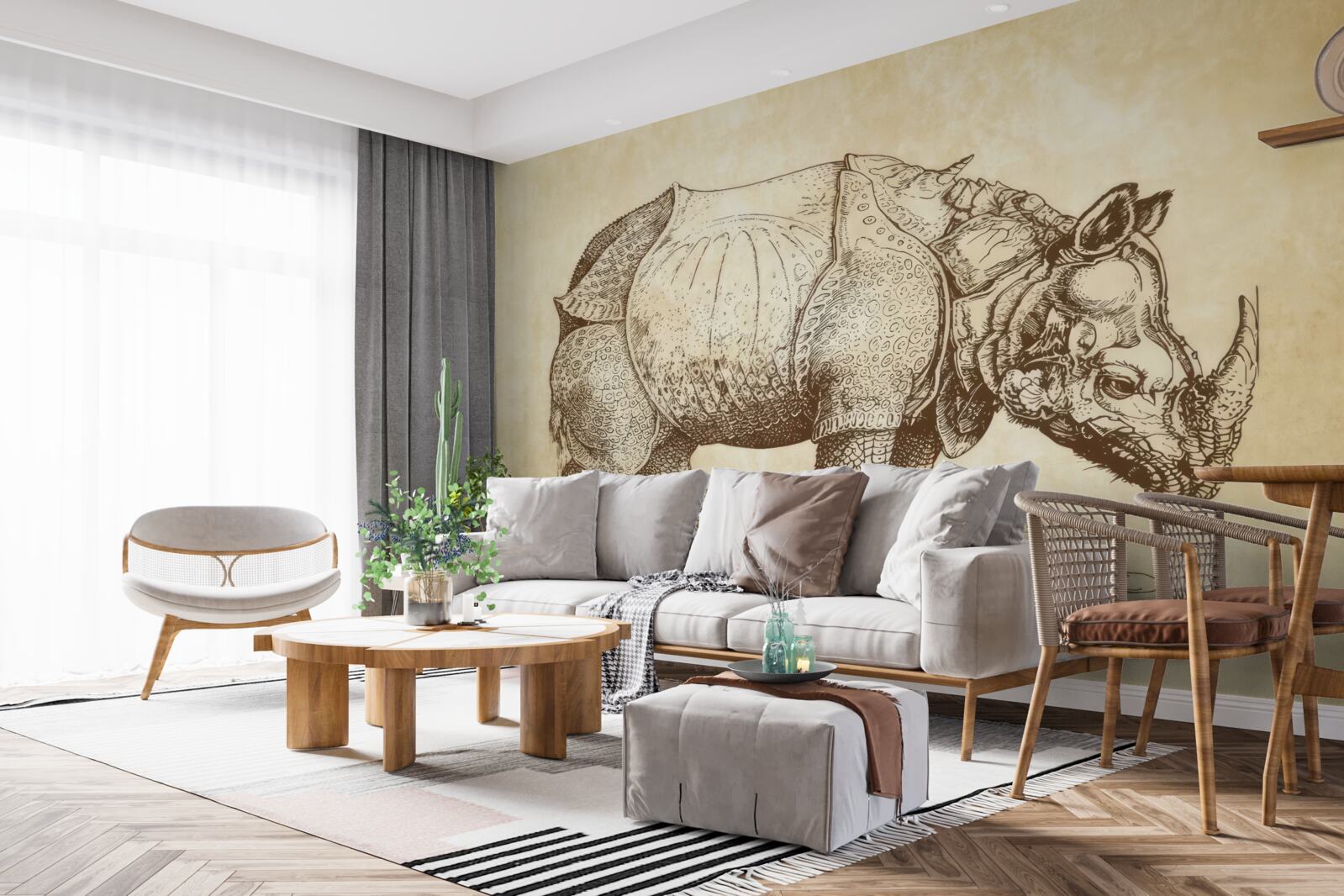 Fototapet rinocer puternic