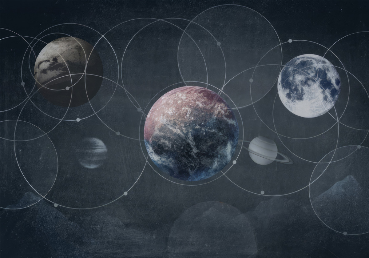 Fototapet planetele din sistemul solar