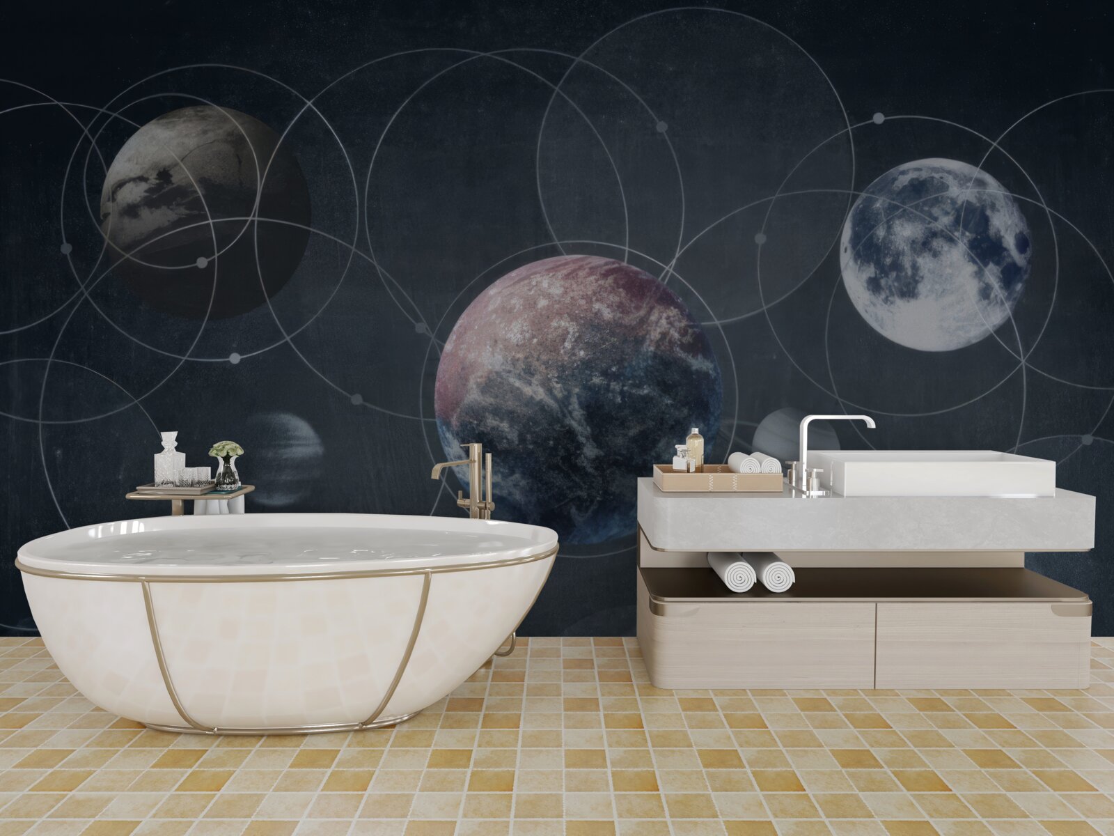 Fototapet planetele din sistemul solar