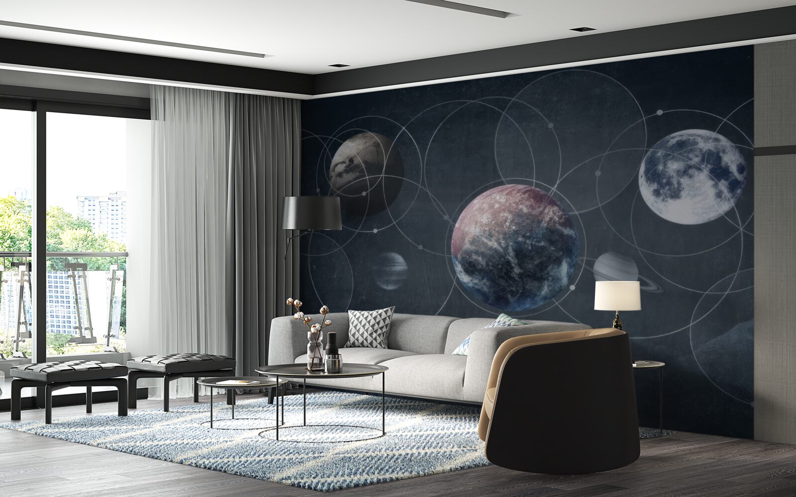 Fototapet planetele din sistemul solar