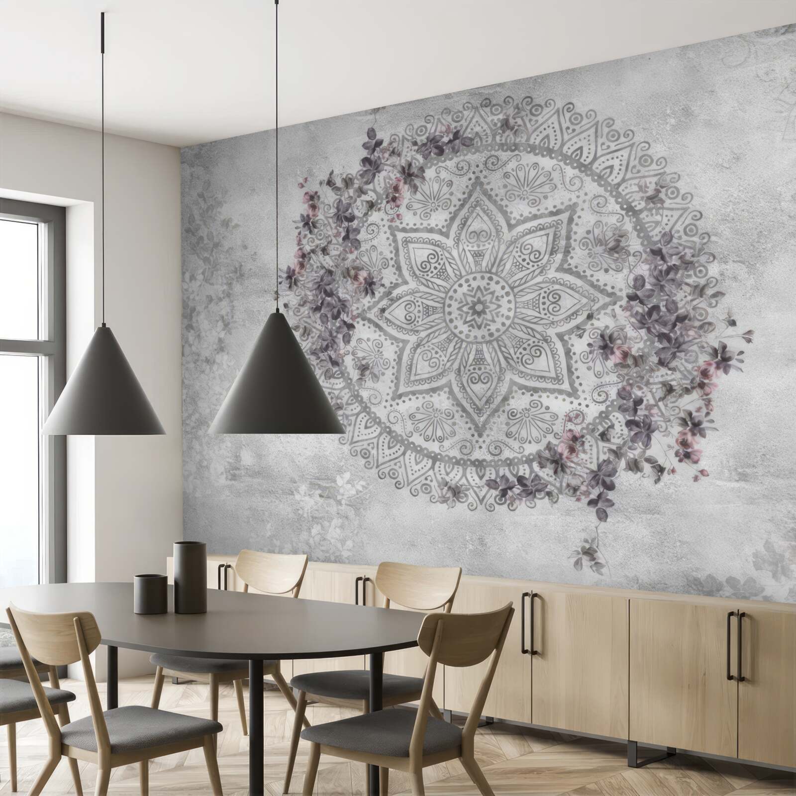 Fototapet imagine frumoasă printre flori