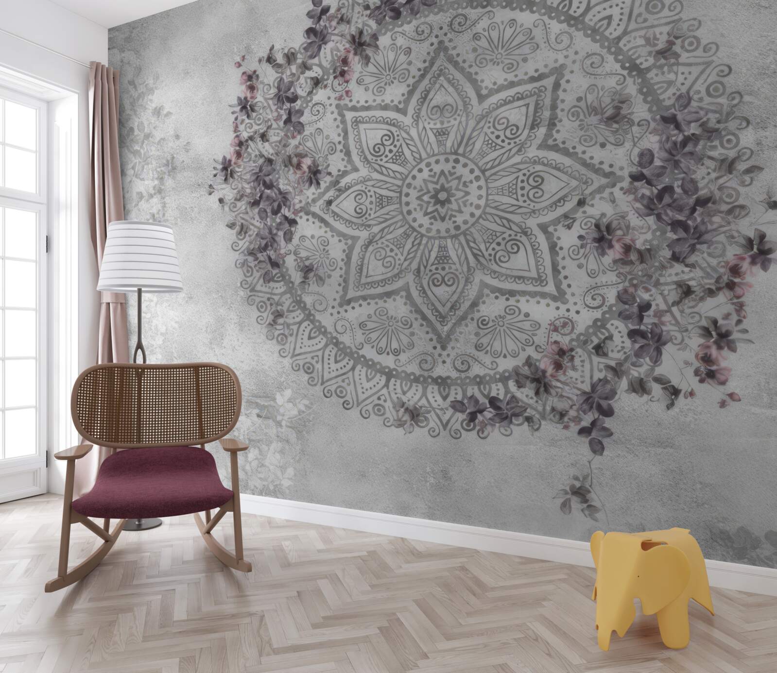 Fototapet imagine frumoasă printre flori