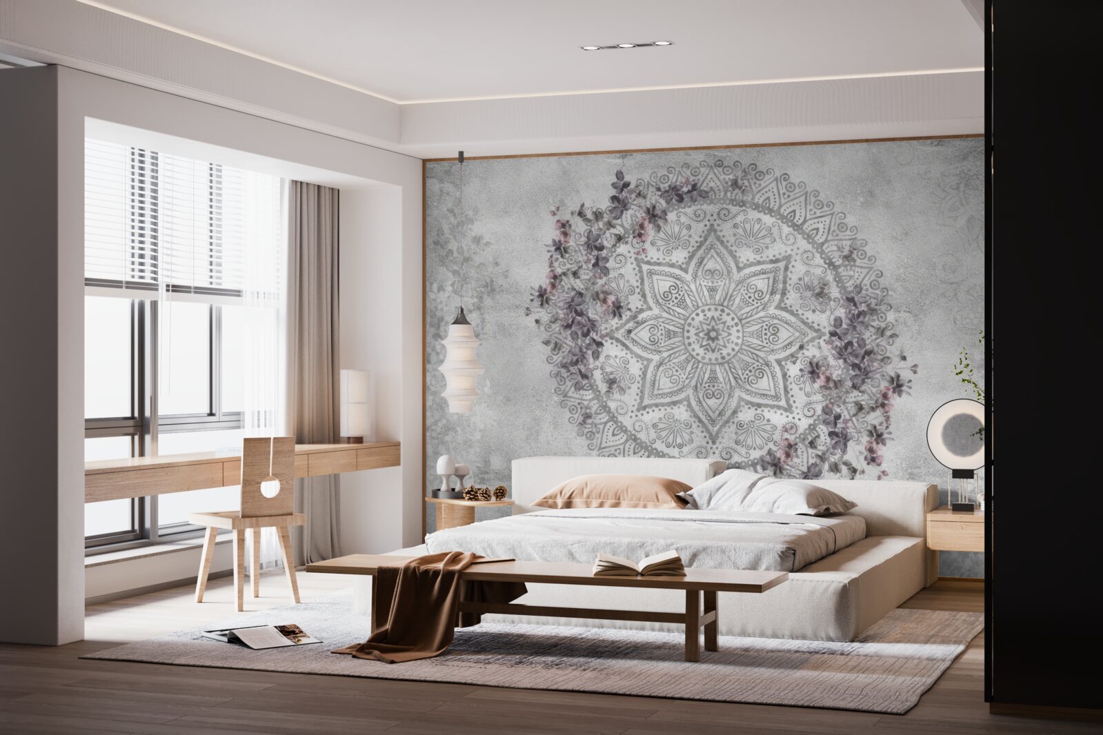 Fototapet imagine frumoasă printre flori