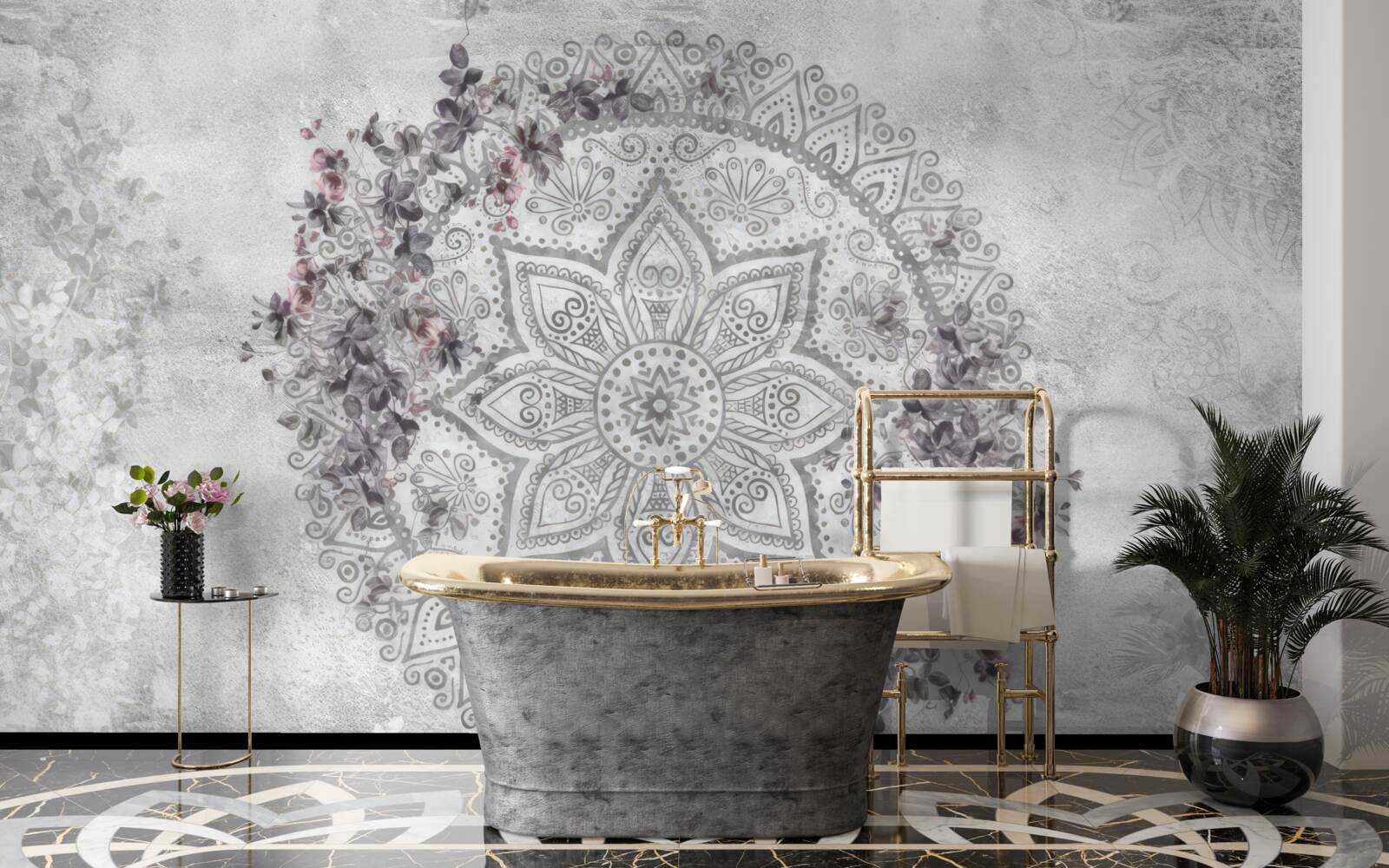 Fototapet imagine frumoasă printre flori