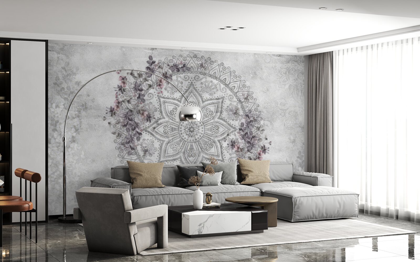 Fototapet imagine frumoasă printre flori