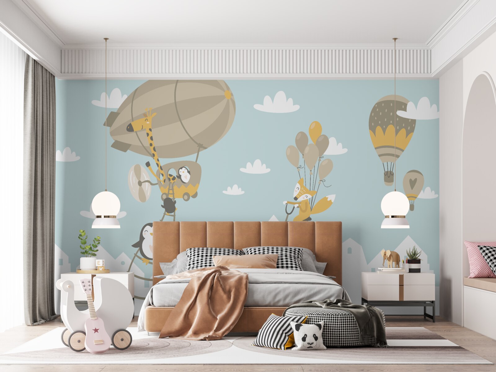 Fototapet în timpul transportului, animalele explorează spațiul aerian