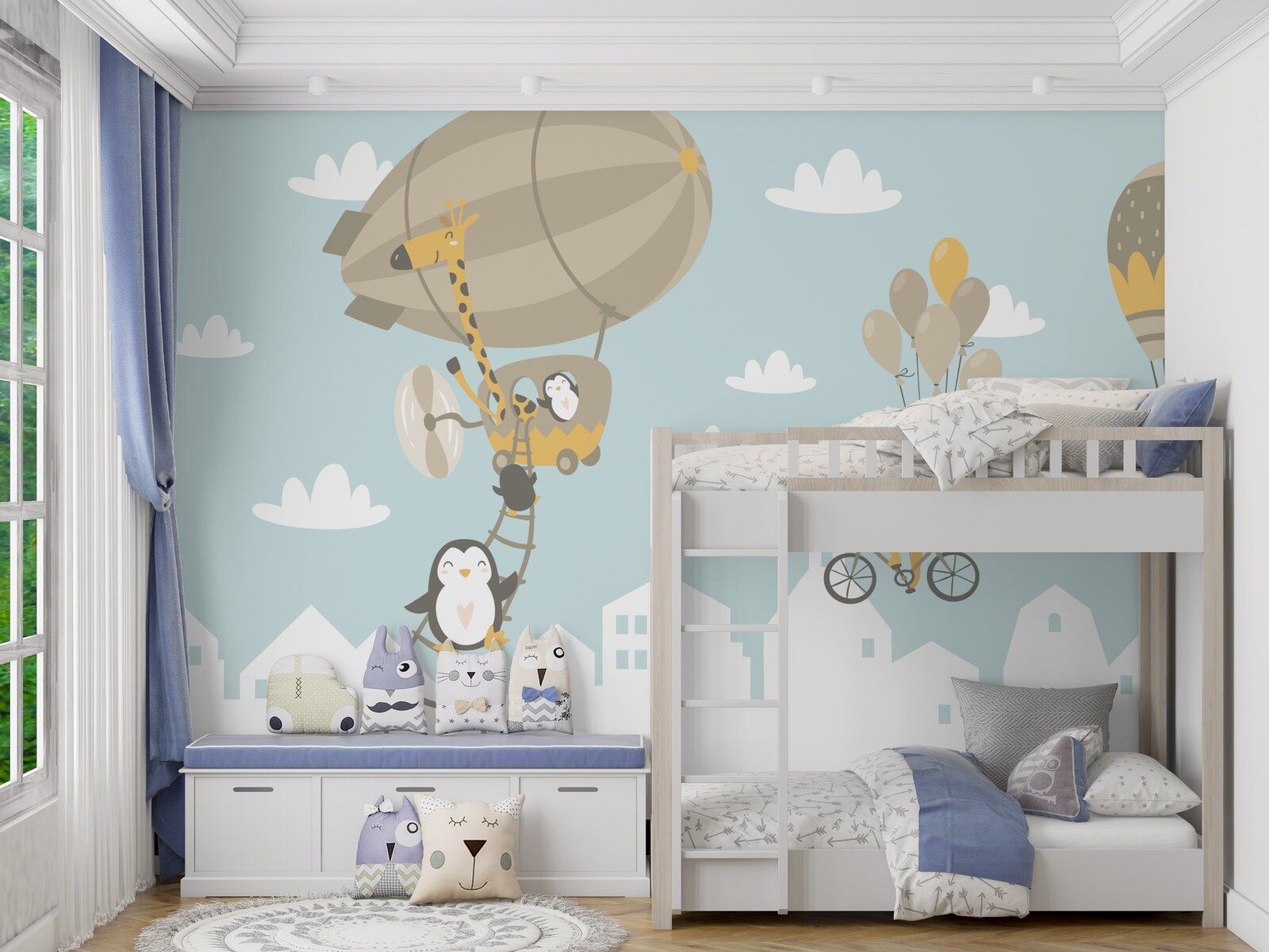 Fototapet în timpul transportului, animalele explorează spațiul aerian