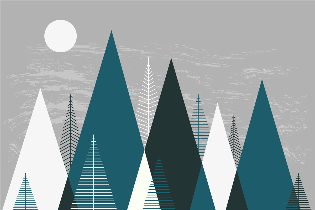 Fototapet întunericul a învăluit pădurea de smarald