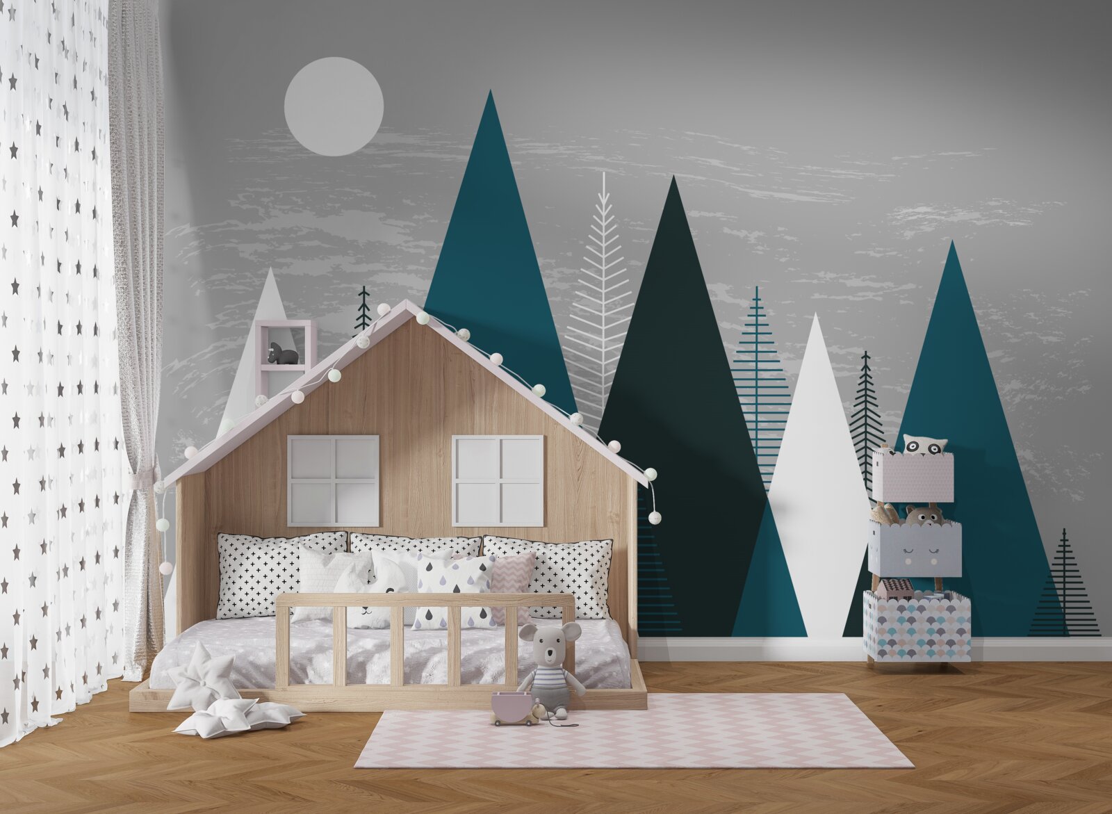 Fototapet întunericul a învăluit pădurea de smarald