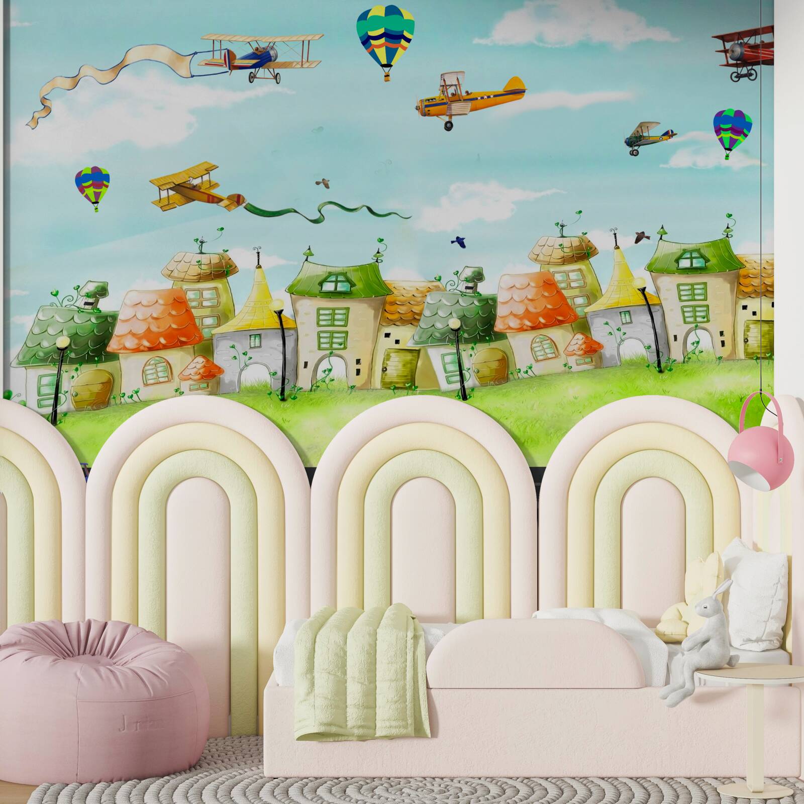 Fototapet mașini pe autostradă și aeronave