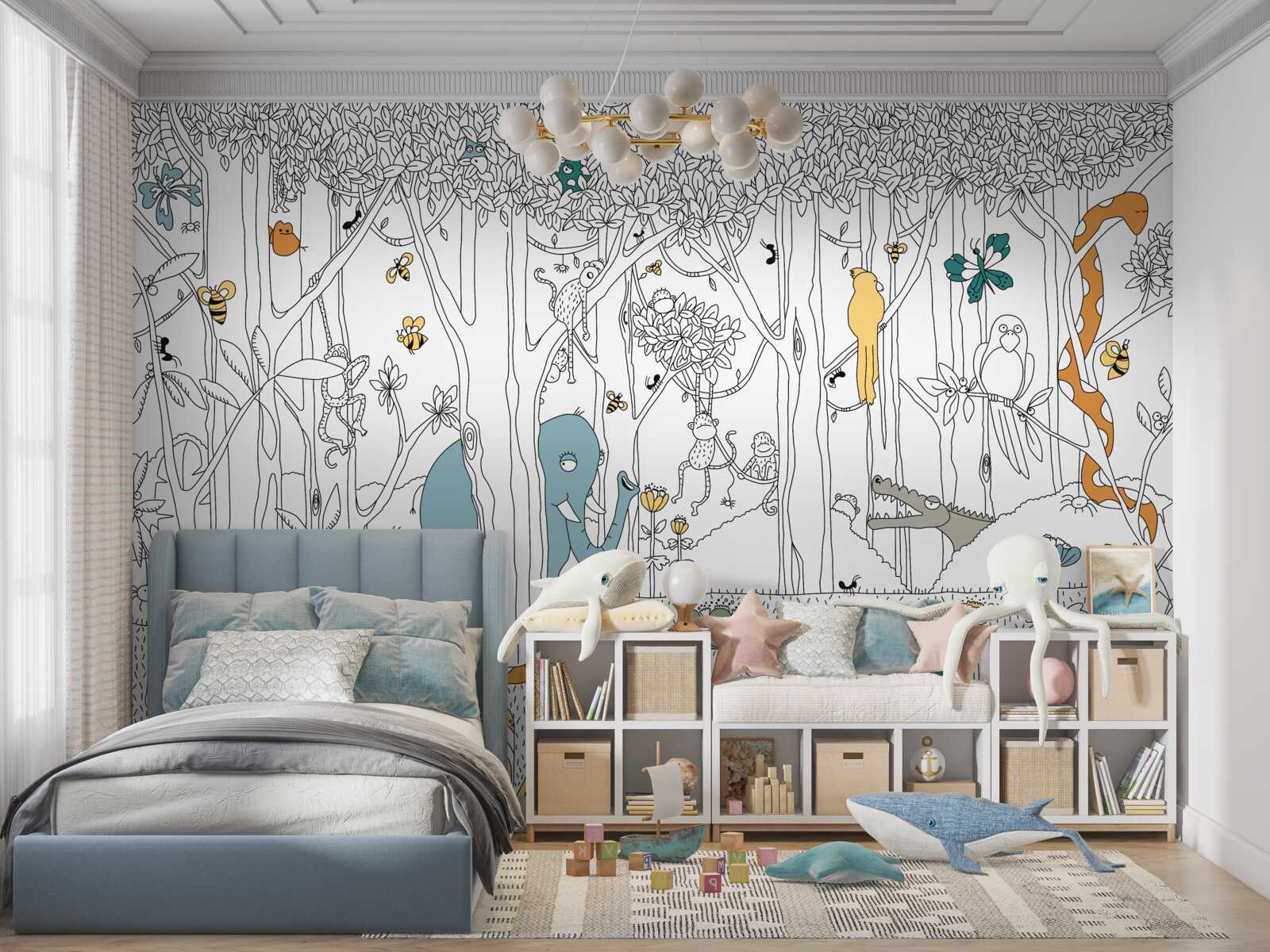 Fototapet animale de pădure pentru copii