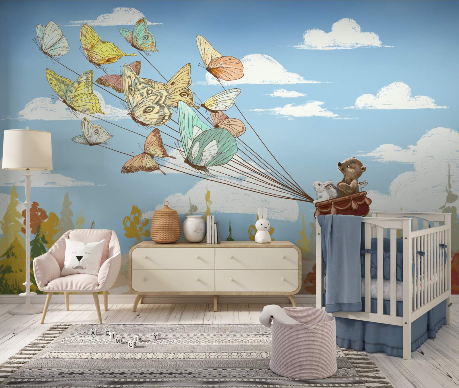 Fototapet locuitorii pădurilor sunt transportați de fluturi