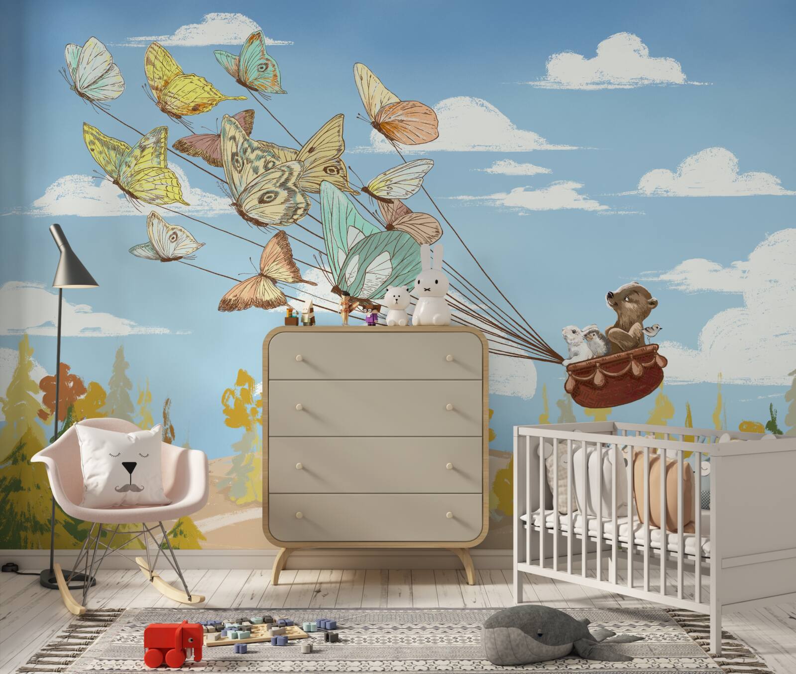 Fototapet locuitorii pădurilor sunt transportați de fluturi