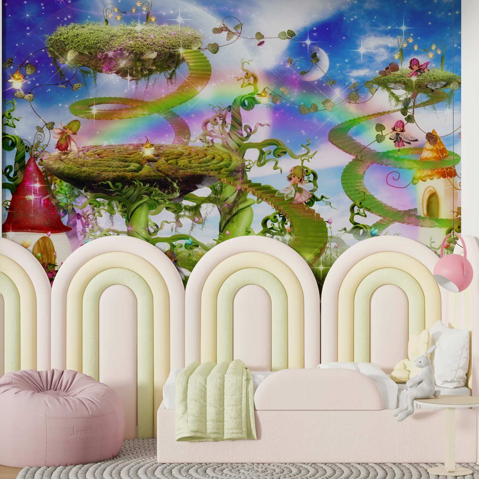 Fototapet un oraș de vis printre nori