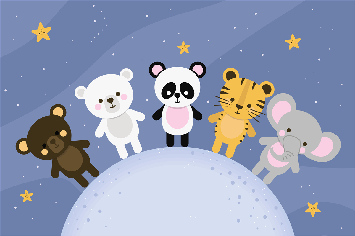 Fototapet animalele trăiesc în armonie unele cu altele