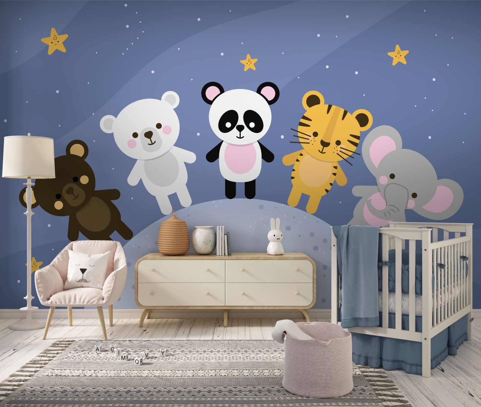 Fototapet animalele trăiesc în armonie unele cu altele