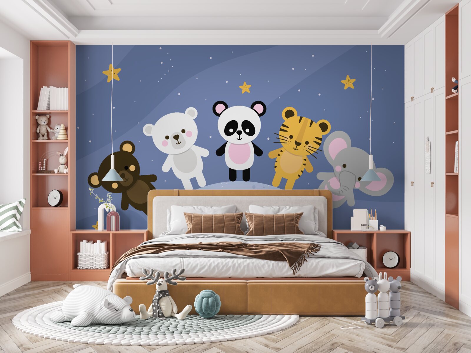 Fototapet animalele trăiesc în armonie unele cu altele