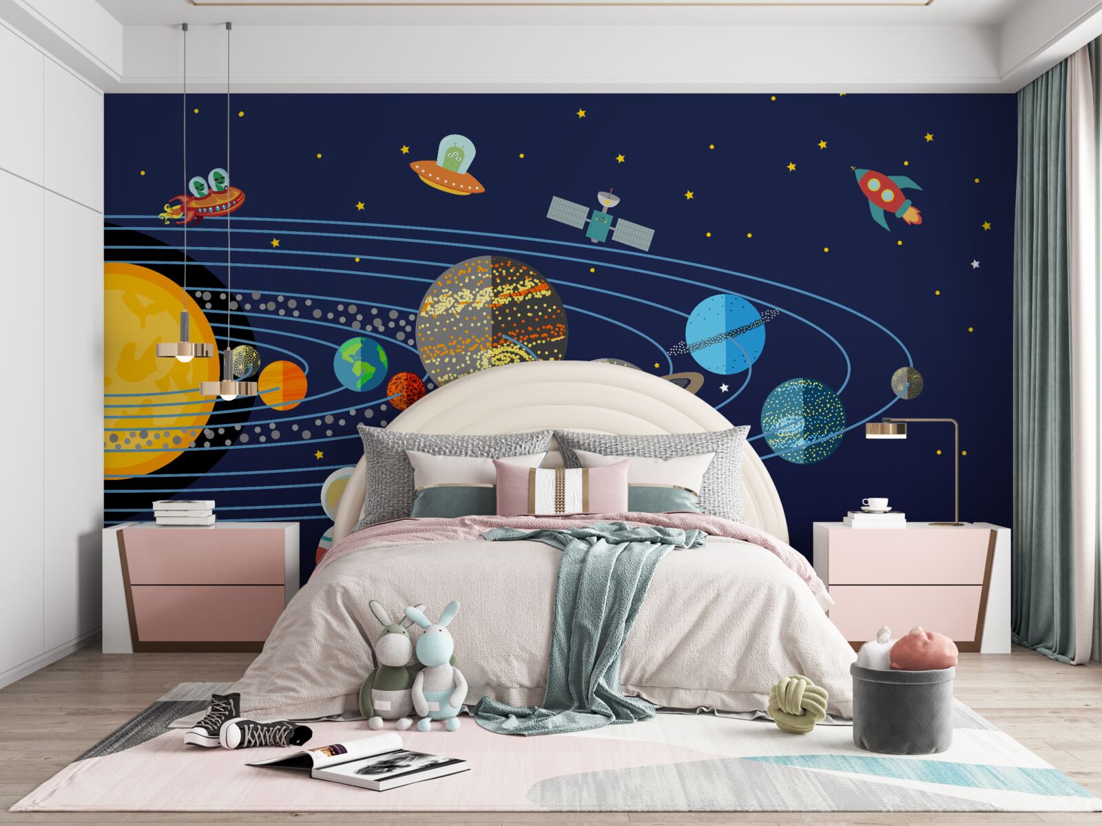 Fototapet omenirea și alți locuitori ai universului