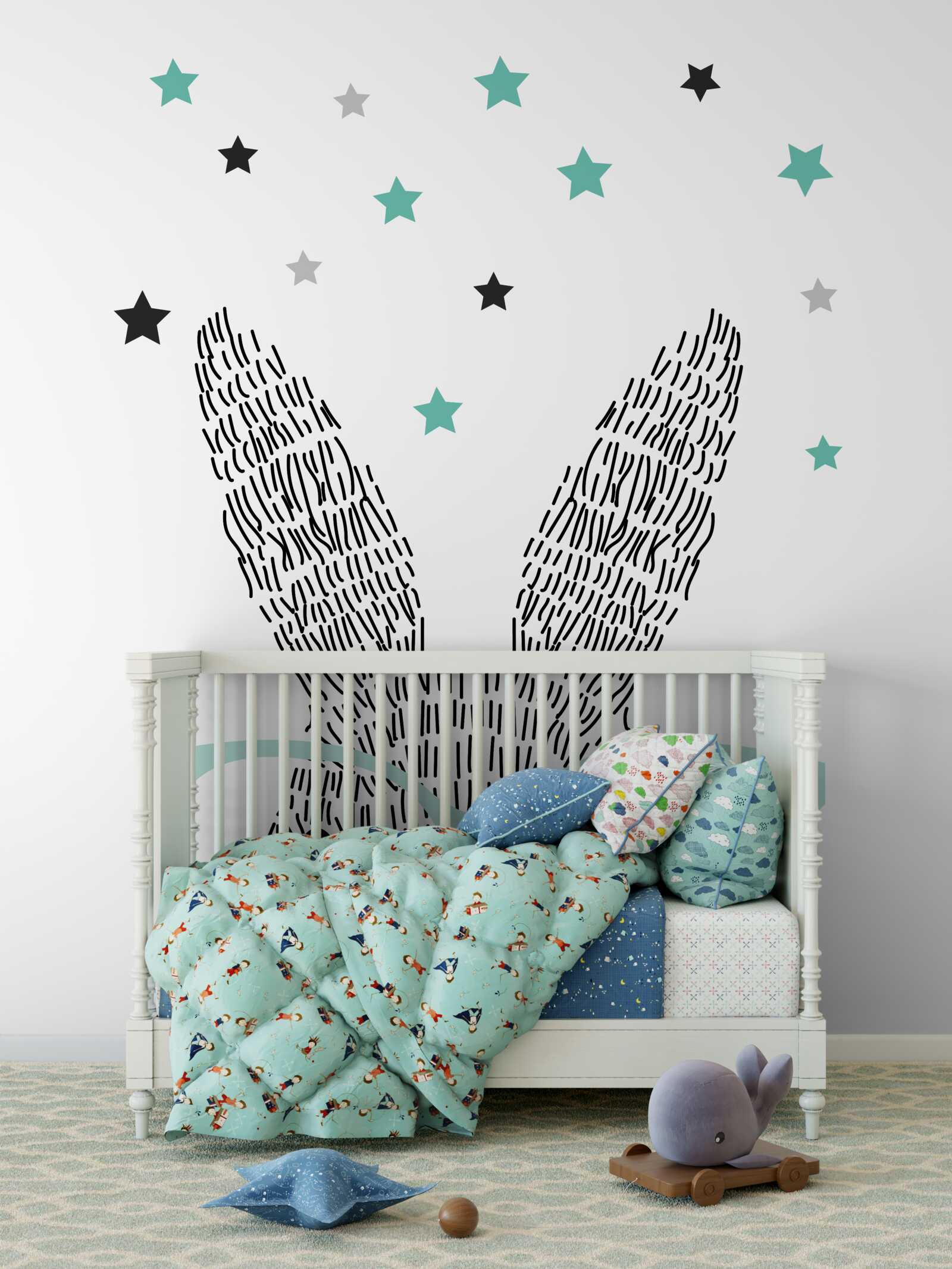 Fototapet iepuraș amorf în ochelari