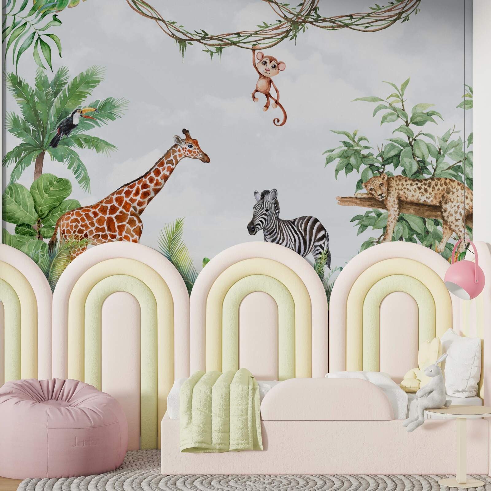 Fototapet animalele din regiunile tropicale iau o pauză