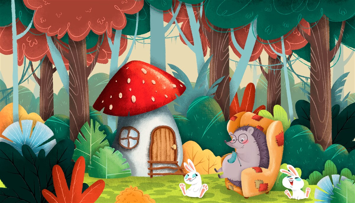 Fototapet casa bunicii arici