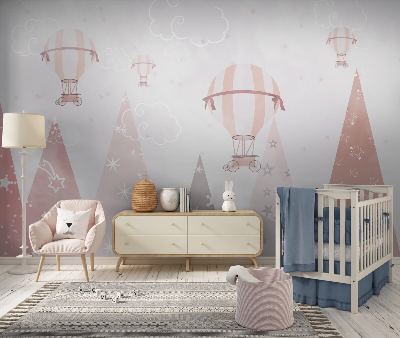 Fototapet bilele din cer stropesc pădurea cu stele strălucitoare