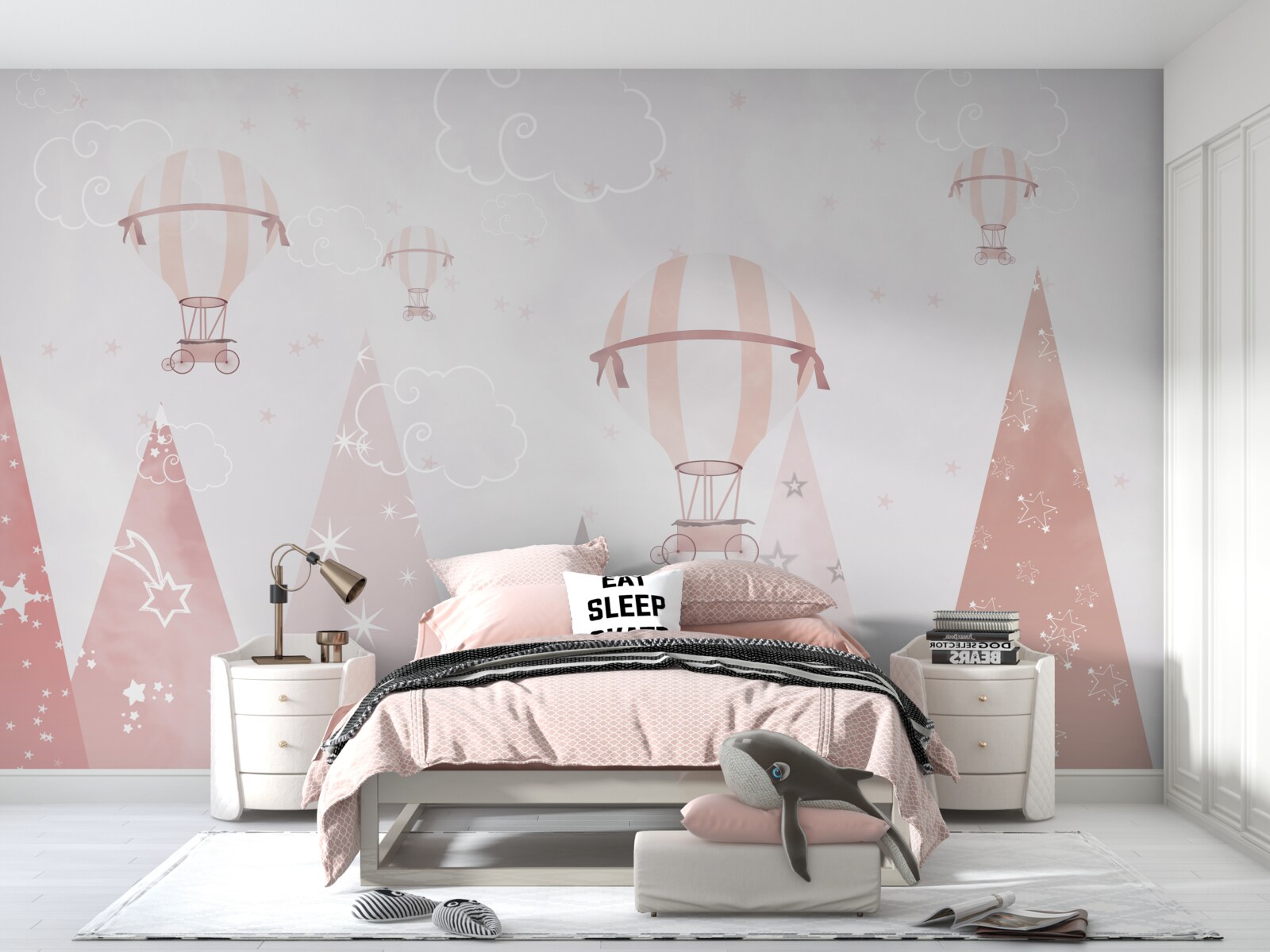 Fototapet bilele din cer stropesc pădurea cu stele strălucitoare