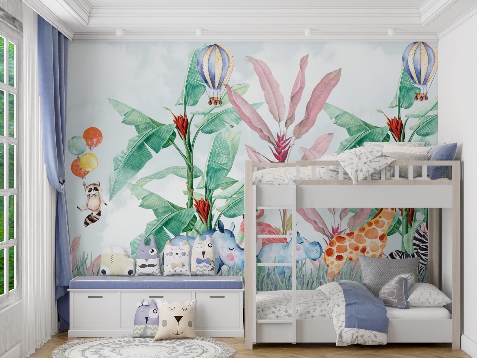 Fototapet locuitorii tropicali se odihnesc în pădure