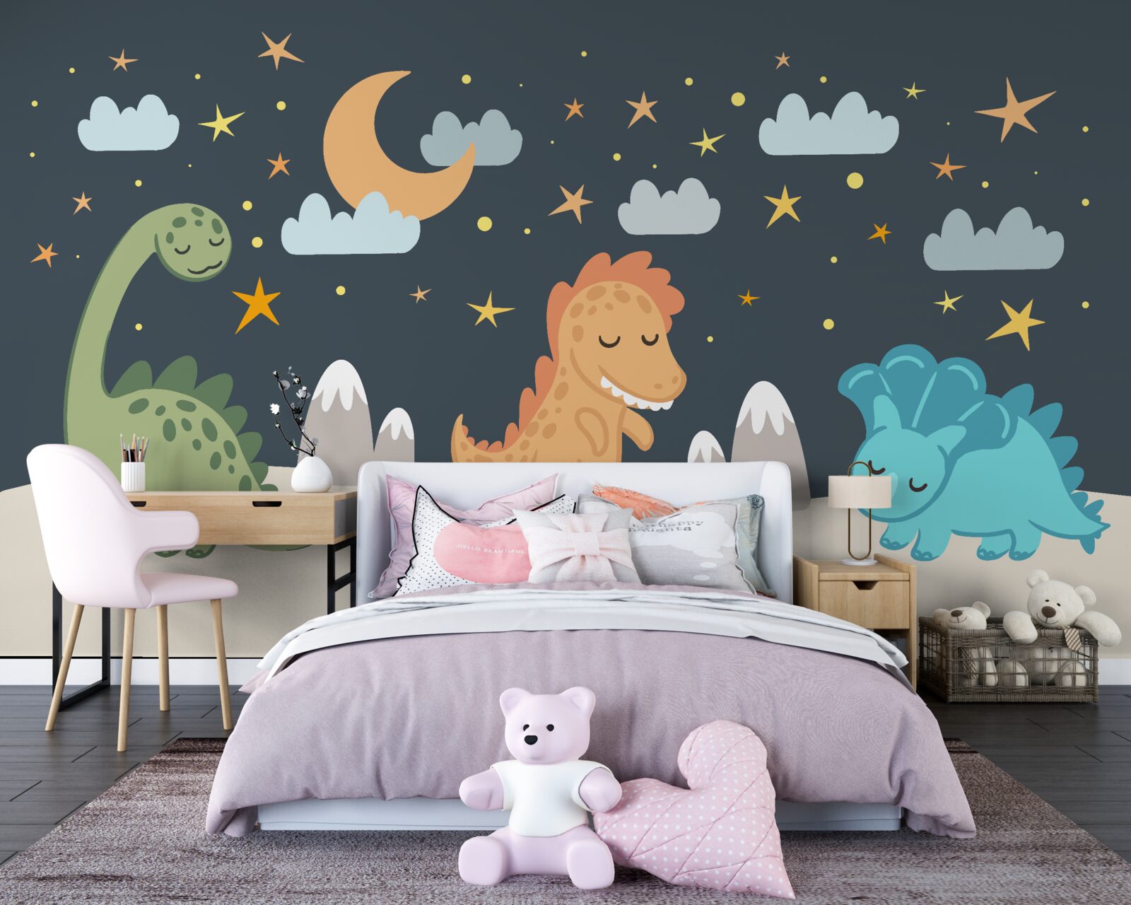 Fototapet dinozaurii merg la culcare