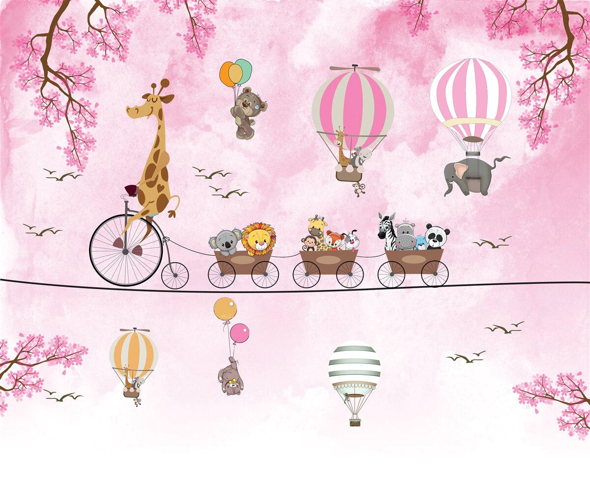 Fototapet tineri aviatori pe sârmă înaltă