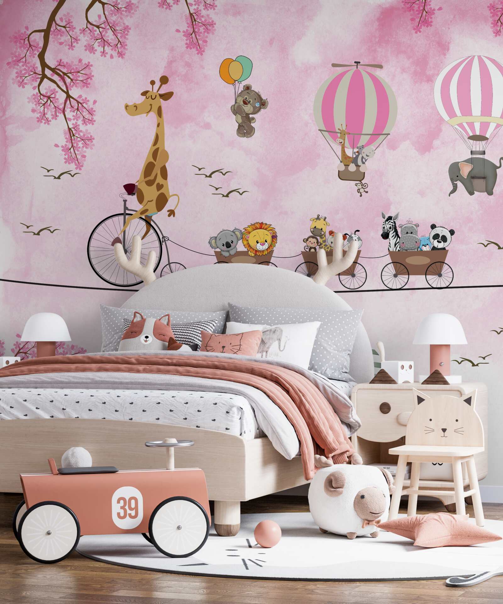 Fototapet tineri aviatori pe sârmă înaltă