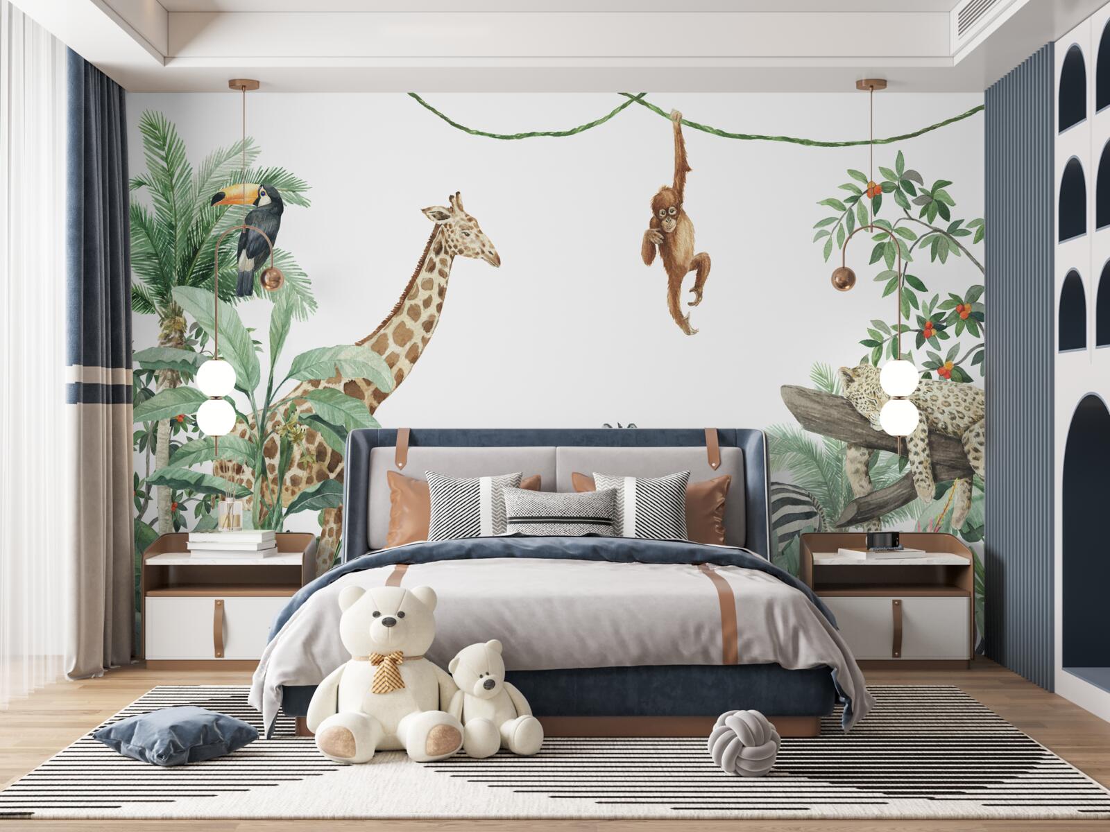 Fototapet locuitorii tropicali se distrează