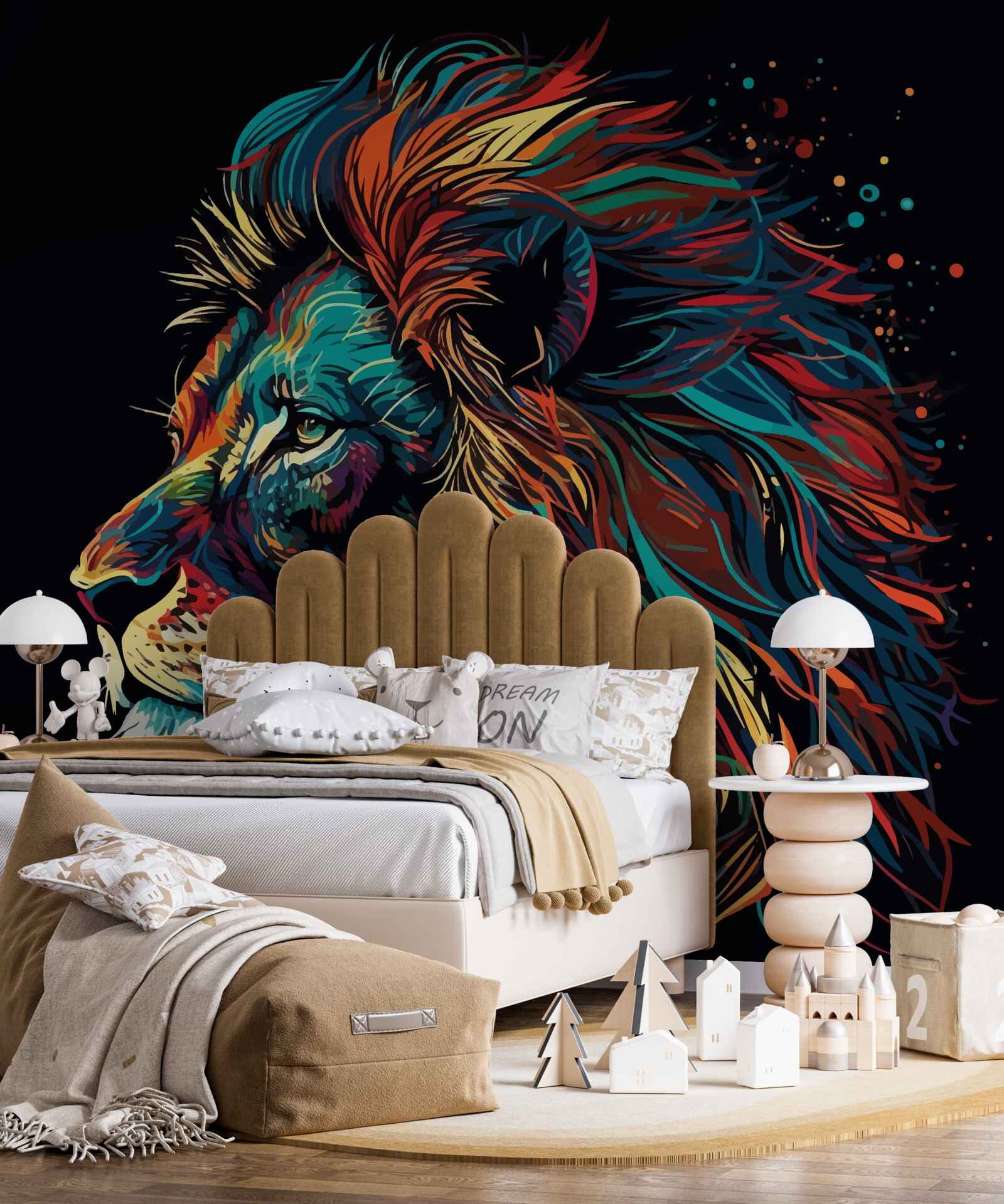 Fototapet imagine abstractă a unui tigru adult