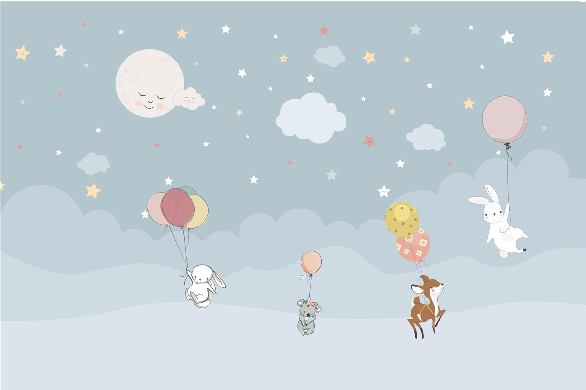 Fototapet prietenii pădurii merg să se odihnească