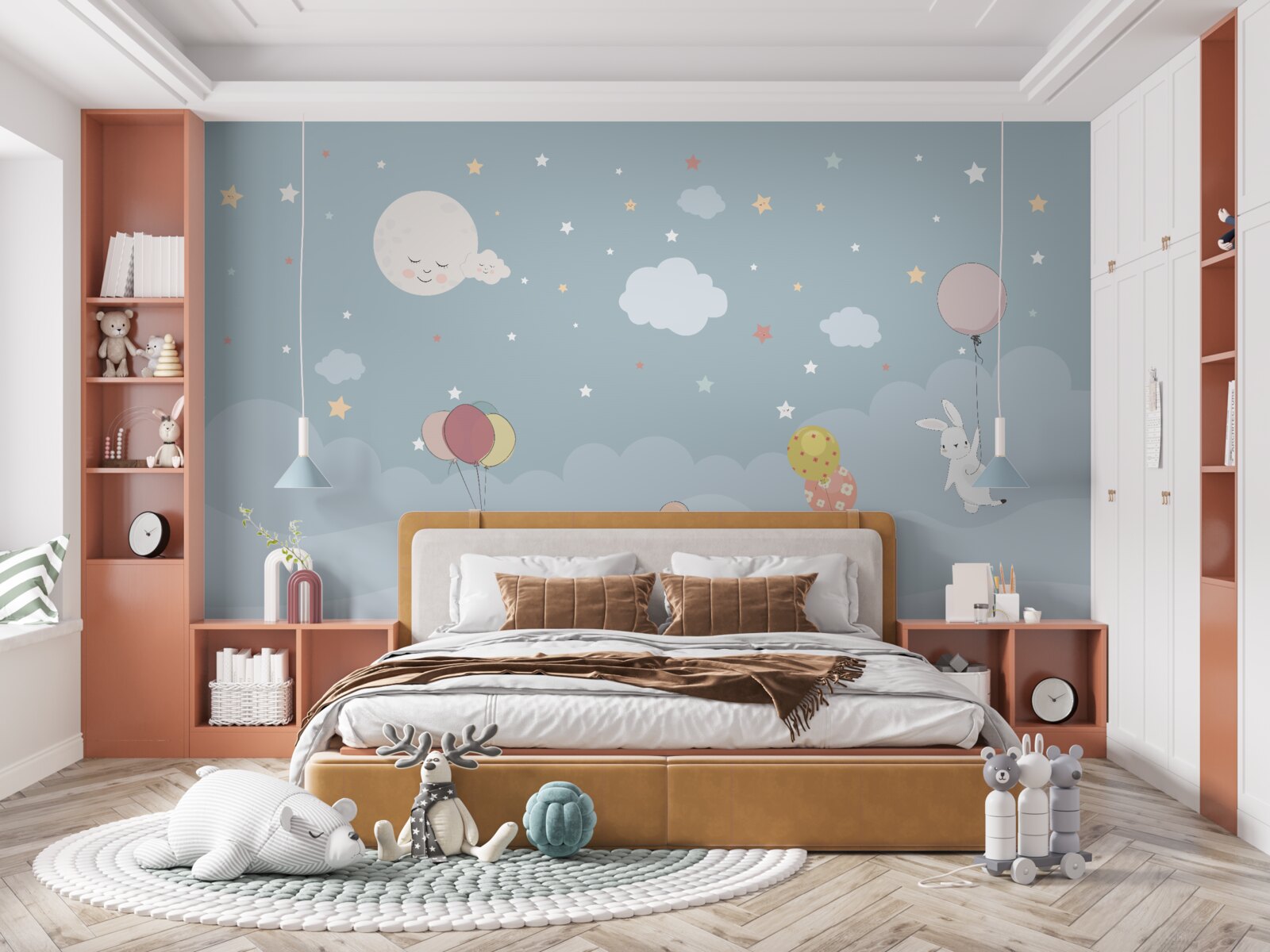 Fototapet prietenii pădurii merg să se odihnească