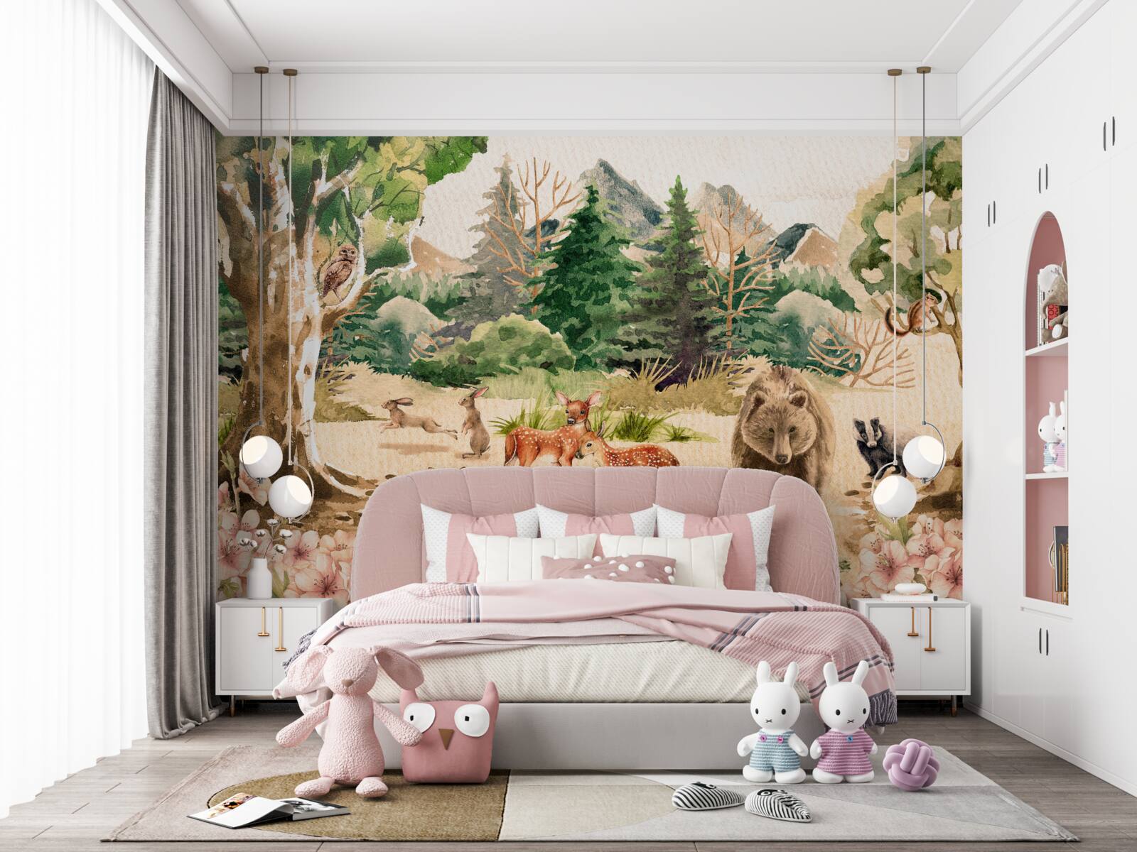 Fototapet pădurea primăvara și trezirea animalelor