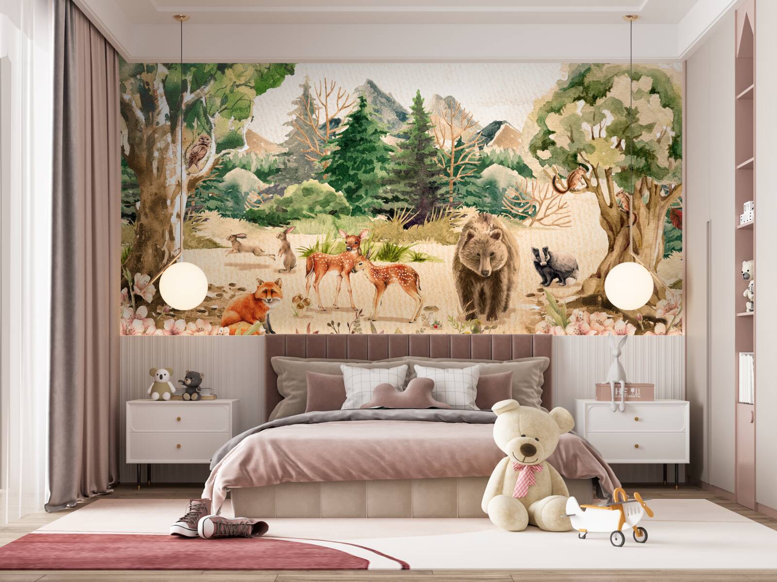 Fototapet pădurea primăvara și trezirea animalelor