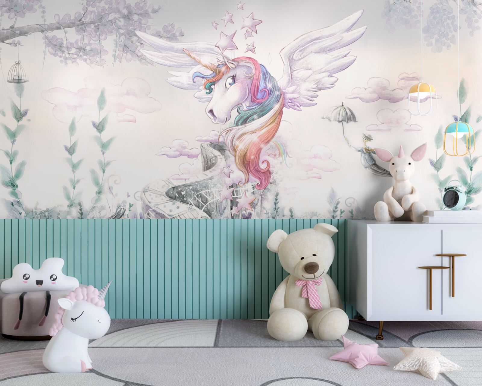 Fototapet un unicorn îți spune vise plăcute