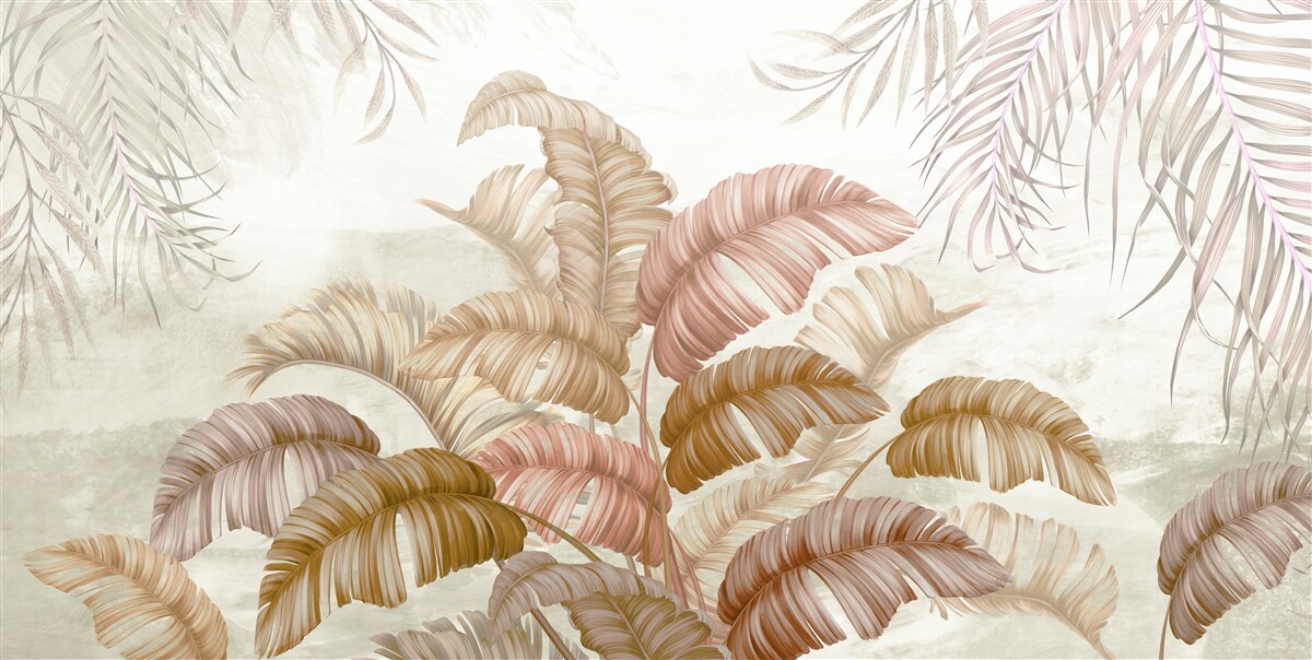 Fototapet arbust tropical puternic cu frunze