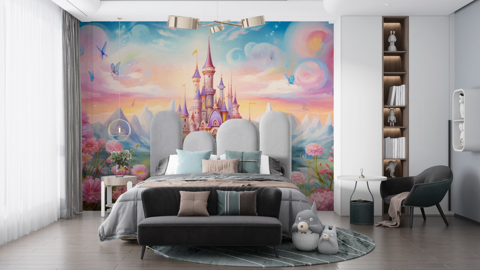 Fototapet prințesa floare fortificații