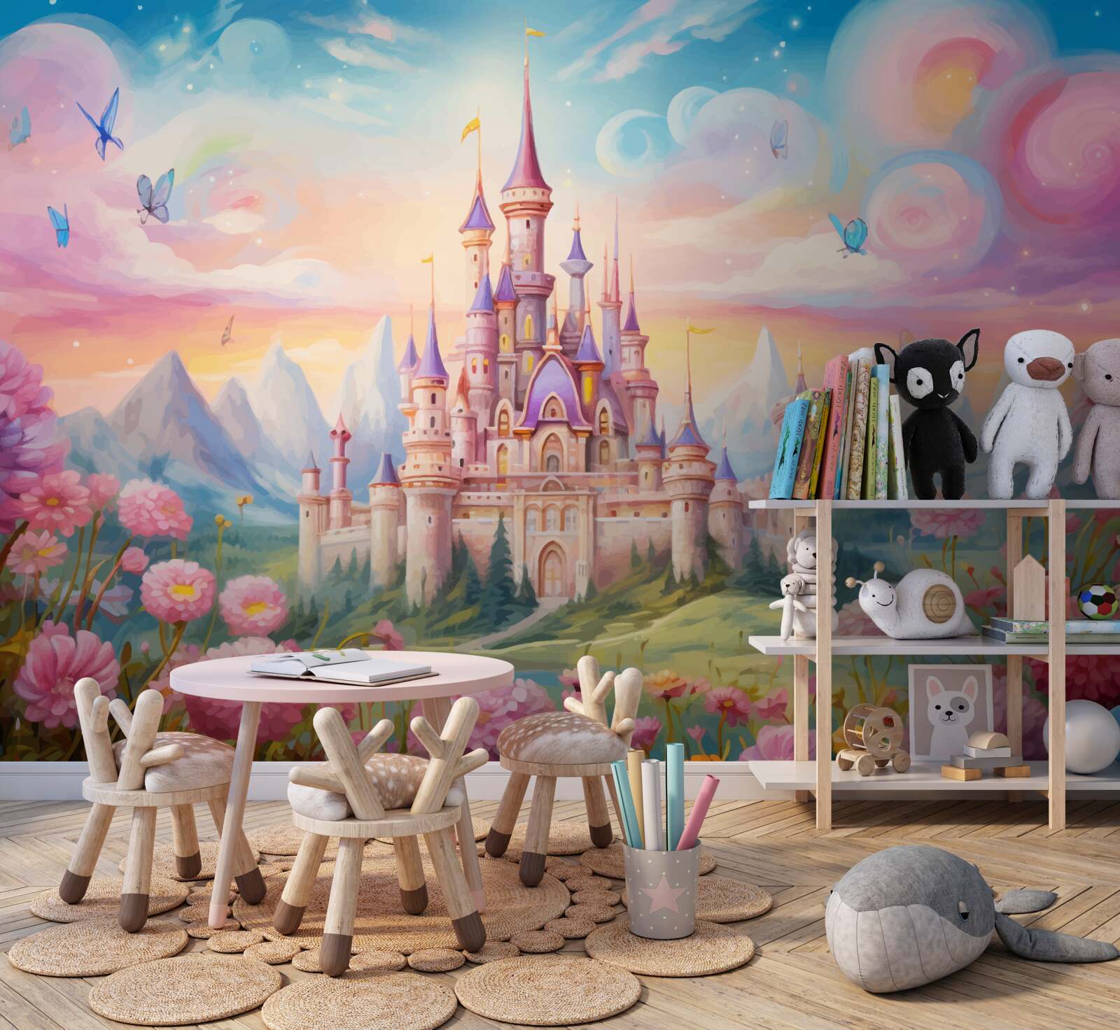 Fototapet prințesa floare fortificații