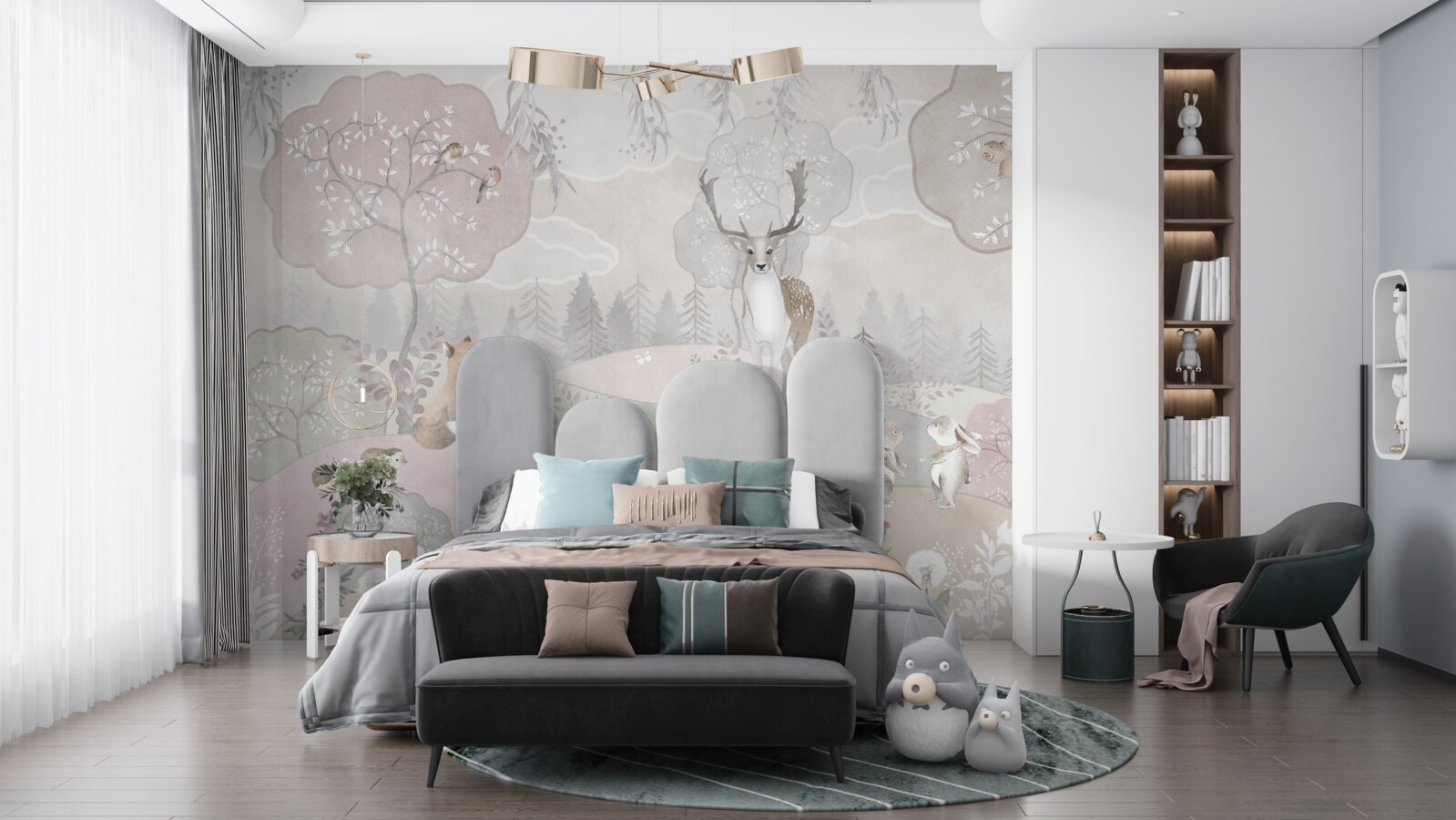 Fototapet cerbul își vede tovarășii mai tineri