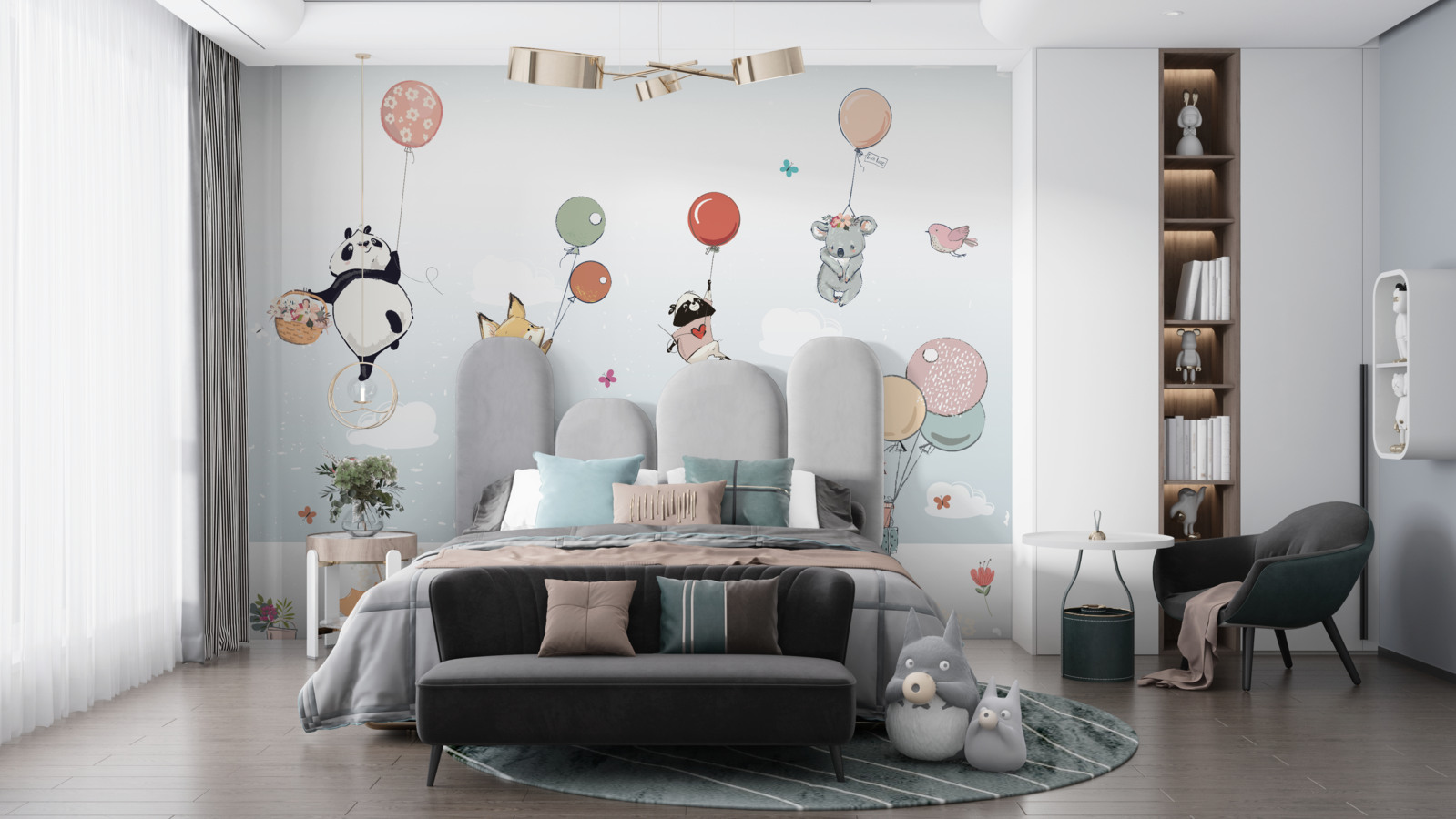 Fototapet animale pe baloane